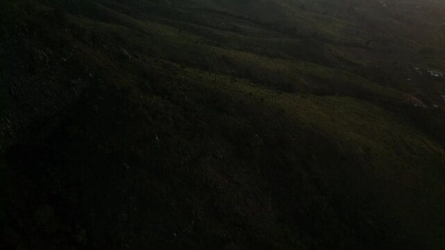 Drone Aerial of Zomba Massif, Malawi at Sunrise
