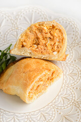 Latin American empanadas with chicken split filling