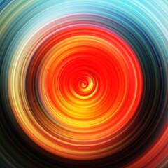 Colorful radial motion effect. Abstract rounded background. Color curves and sphere. Multi color gradient rings and circles wallpaper. Colored texture backdrop and banner.