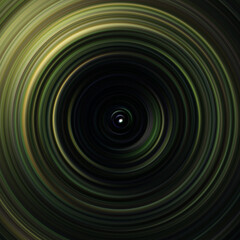 Colorful radial motion effect. Abstract rounded background. Color curves and sphere.