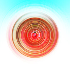 Colorful radial motion effect. Abstract rounded background. Color curves and sphere.