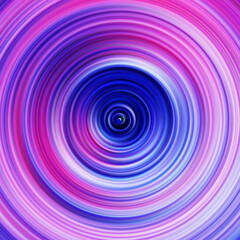 Colorful radial motion effect. Abstract rounded background. Color curves and sphere.