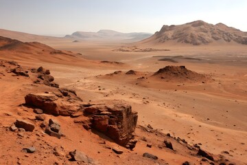 Fototapeta premium Amazing view of Sand Dunes from Dubai Deserts during early morning