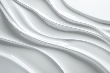Obraz premium This abstract representation features gentle ripples and smooth textures resembling soft windblown snow. The light gray background provides ample clean space for text overlay