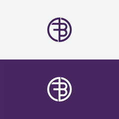 FB monogram initials letter logo concept. BF icon design. FB elegant and Professional letter icon design on different background. B F BF FB