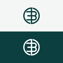 EB letter logo creative design. EB unique design. EB letter logo design on different background.

