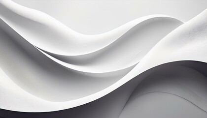 Obraz premium minimalistic white abstract background with curved lines