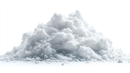 Pile of fluffy white clouds against a clear sky