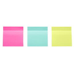 Fototapeta premium Vibrant Colorful Sticky Notes on Transparent Background - Editable Design Element