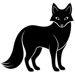 arctic fox silhouette