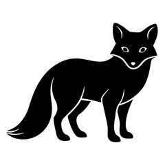 arctic fox silhouette