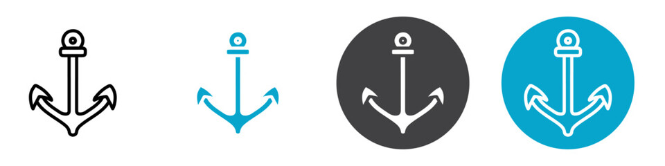 anchor icon Vector illustration in black
