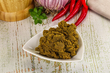 Yellow Thai spicy curry paste