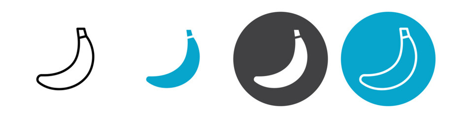 banana icon Vector illustration in black