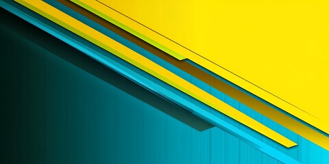 Cyan and yellow stripes geometric tech abstract background for an application, website, presentation or design


