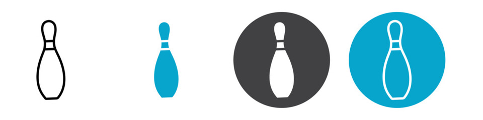 bowling pin icon Vector illustration in black