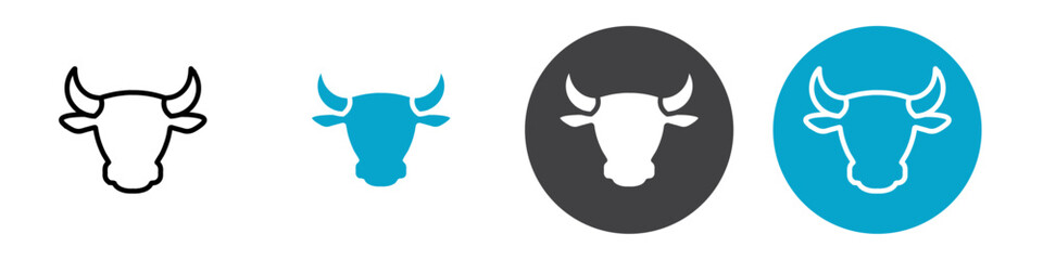 bull icon Vector illustration in black