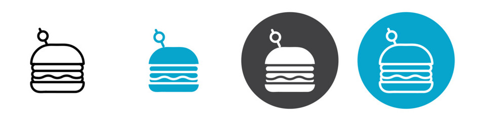 burger icon Vector illustration in black