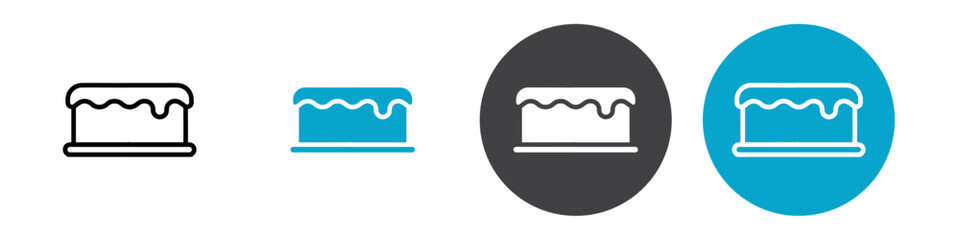 cake icon Vector illustration in black