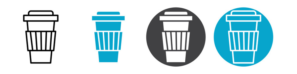 coffee cup icon Vector illustration in black