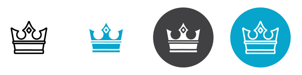 crown icon Vector illustration in black