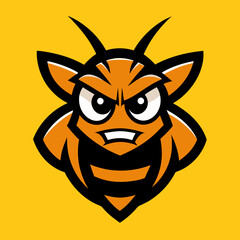 angry bee vector