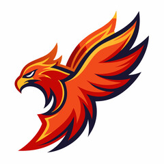 vector illustration of an eagle phoenix mascot