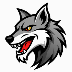 wolf head vector