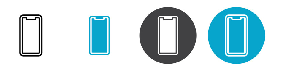 mobile icon Vector illustration in black