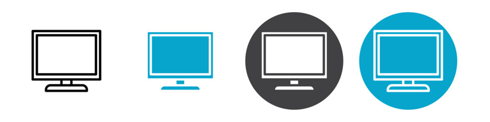 monitor icon Vector illustration in black