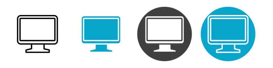 monitor icon Vector illustration in black
