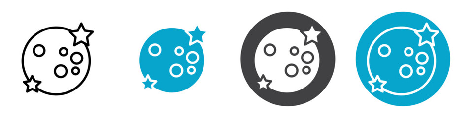 moon icon Vector illustration in black