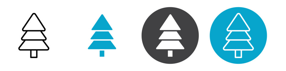pine tree icon Vector illustration in black