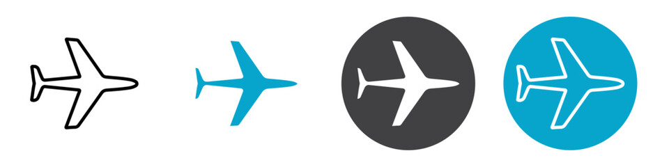 plane icon Vector illustration in black