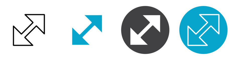 resize icon Vector illustration in black