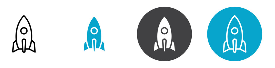 rocket icon Vector illustration in black