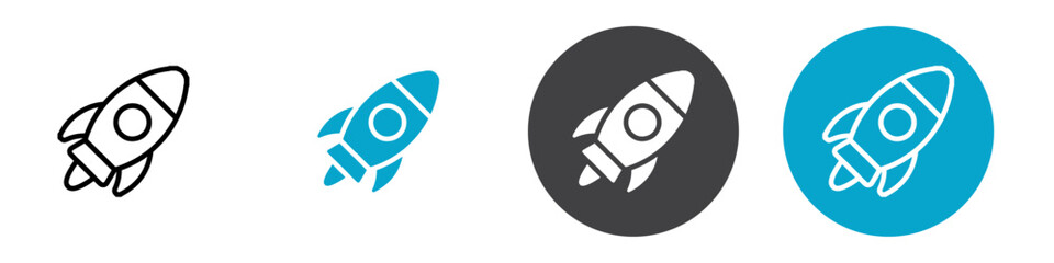 rocket icon Vector illustration in black