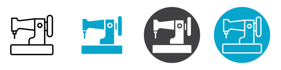 sewing machine icon Vector illustration in black