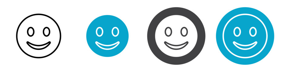 Fototapeta premium smile icon Vector illustration in black