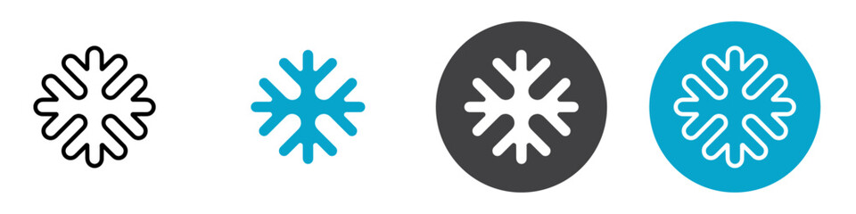 Obraz premium snowflake icon Vector illustration in black
