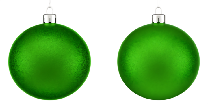 Christmas Ball, green bauble, isolated on white background.PNG