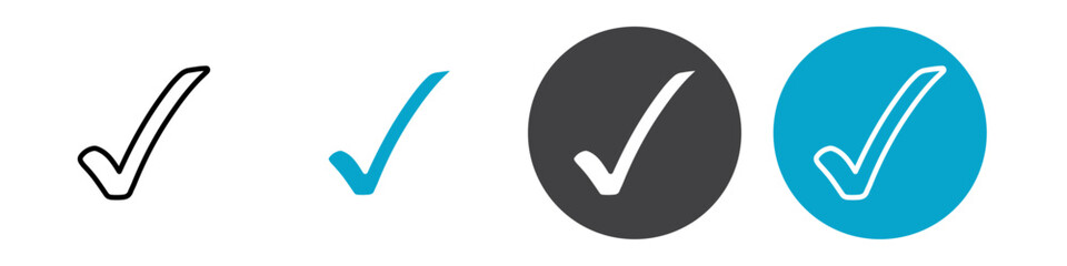 tick icon Vector illustration in black