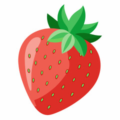 Obraz premium strawberry isolated on white background