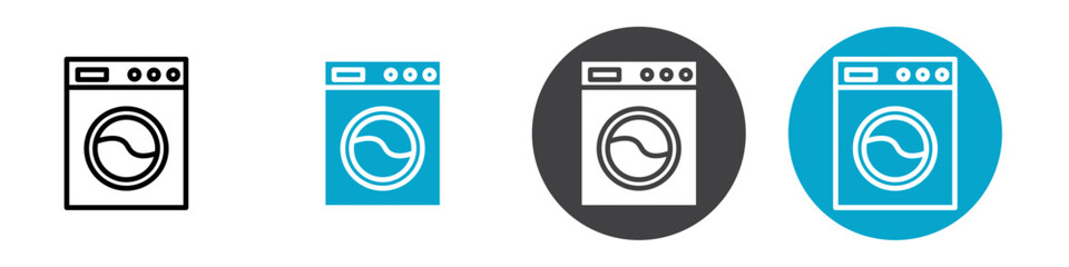 washing machine icon Vector illustration in black