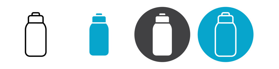 water bottle icon Vector illustration in black