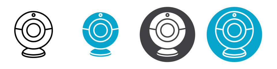 web cam icon Vector illustration in black