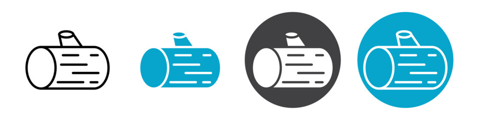 wood log icon Vector illustration in black