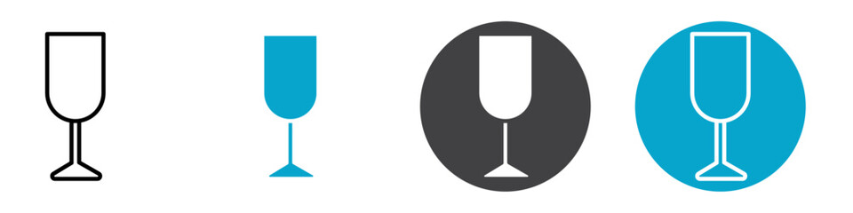 wine glass Vector illustration in black