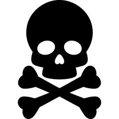 Skull and crossbones sign. toxic waste symbol. Pirate icon sign 