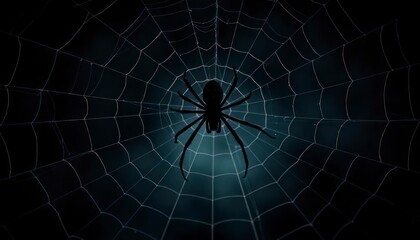 Fototapeta premium close-up-spiders-web-on-retro-vintage-black-color